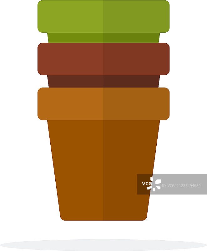 塔式陶瓷花盆图片素材