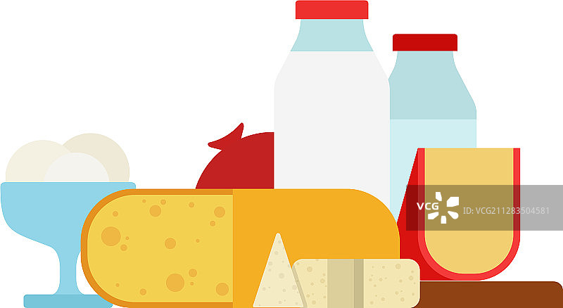 奶酪冰淇淋球和牛奶块图片素材