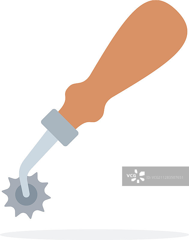 皮革标记工具扁平隔离图片素材