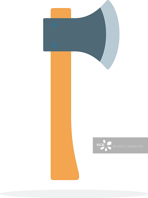 带木柄的建筑斧头图片素材