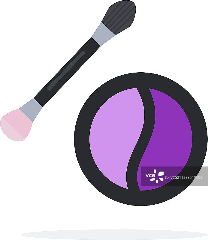 紫色眼影扁平化材质设计图片素材