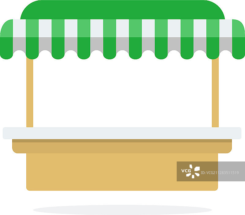 街头报刊亭扁平风设计图片素材