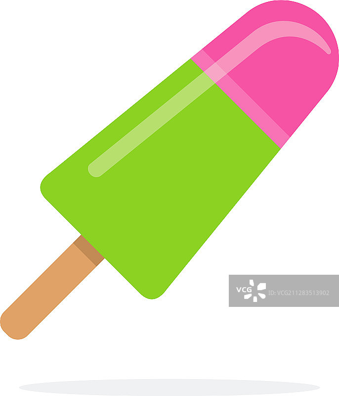 扁平风格猕猴桃草莓冰棍图片素材