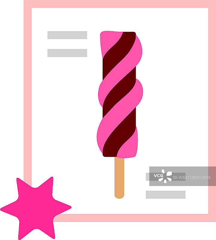巧克力浆果漩涡棒棒糖扁平图标图片素材
