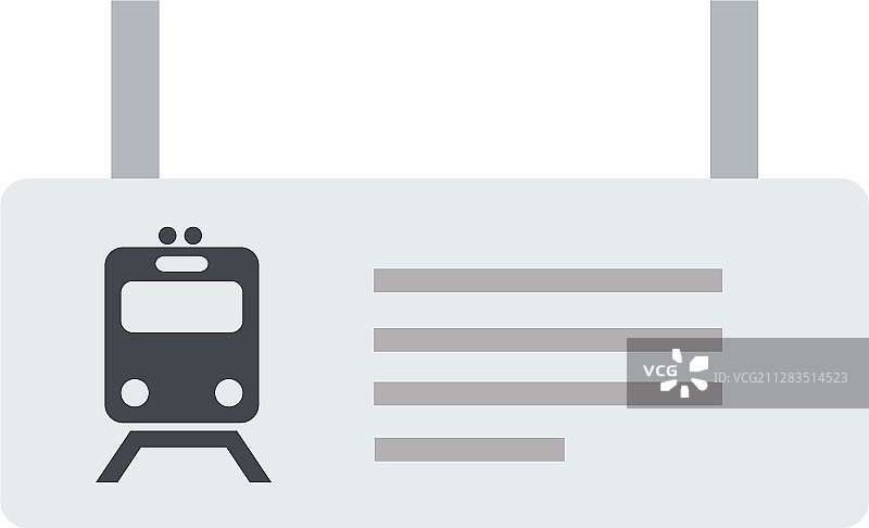 白色背景上的扁平化地铁入口标志图片素材