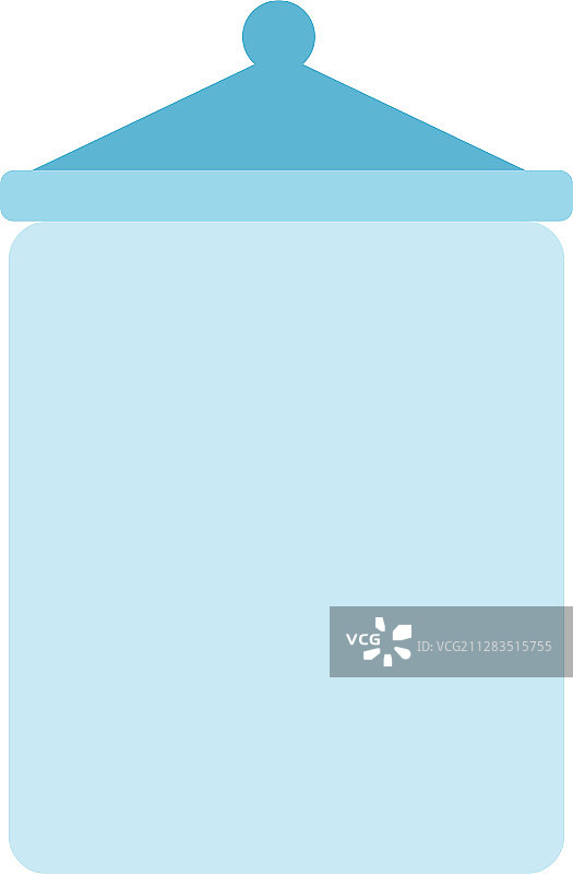 空的厨房玻璃罐扁平隔离图片素材