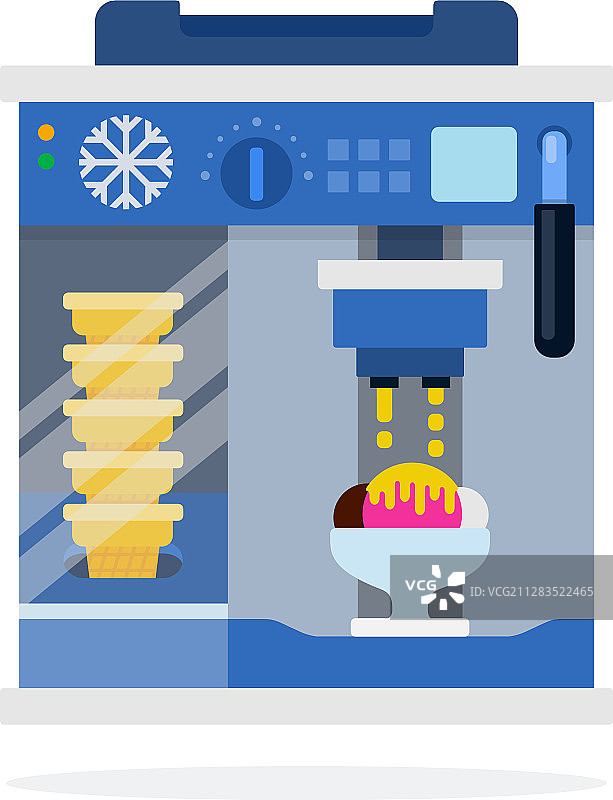 冰淇淋机扁平化图标图片素材