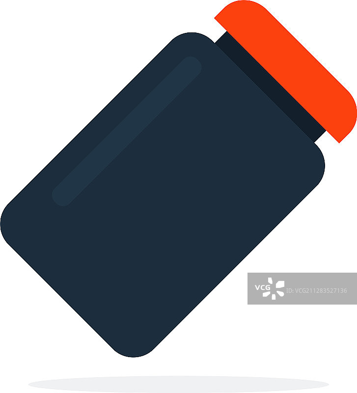 带红色盖子的黑色运动容器图片素材