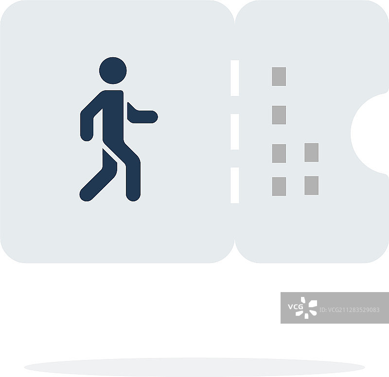 白色背景上的扁平入场券图片素材