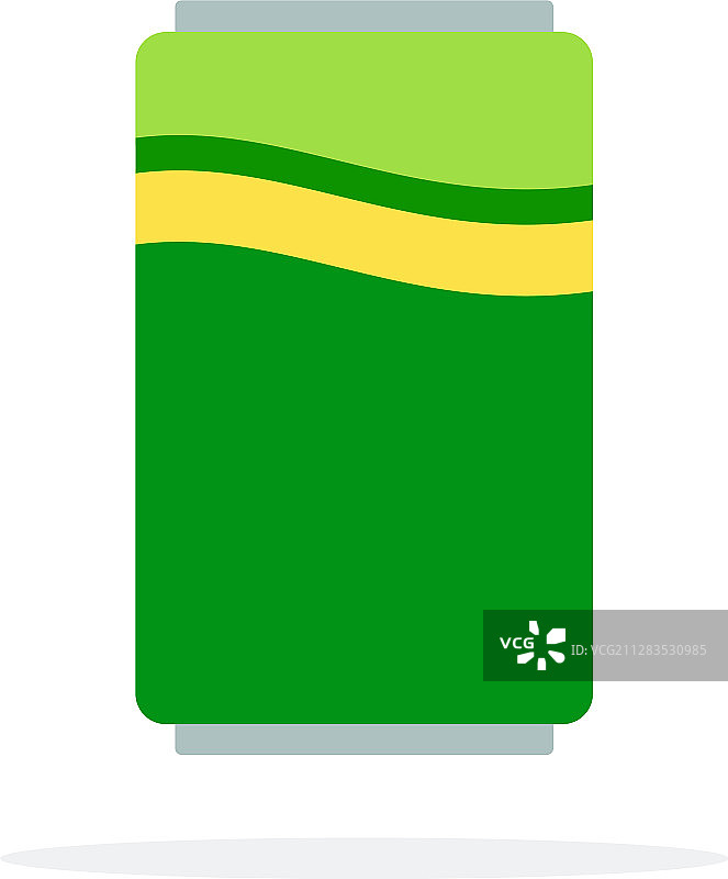 绿色铁罐中的气泡水图片素材