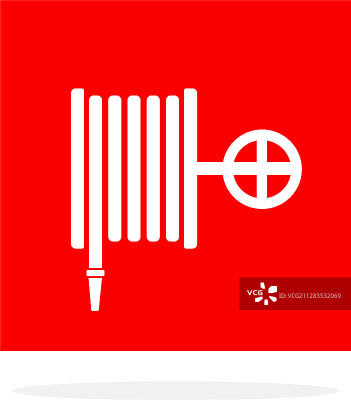 消防水带墙壁面板扁平隔离图标图片素材