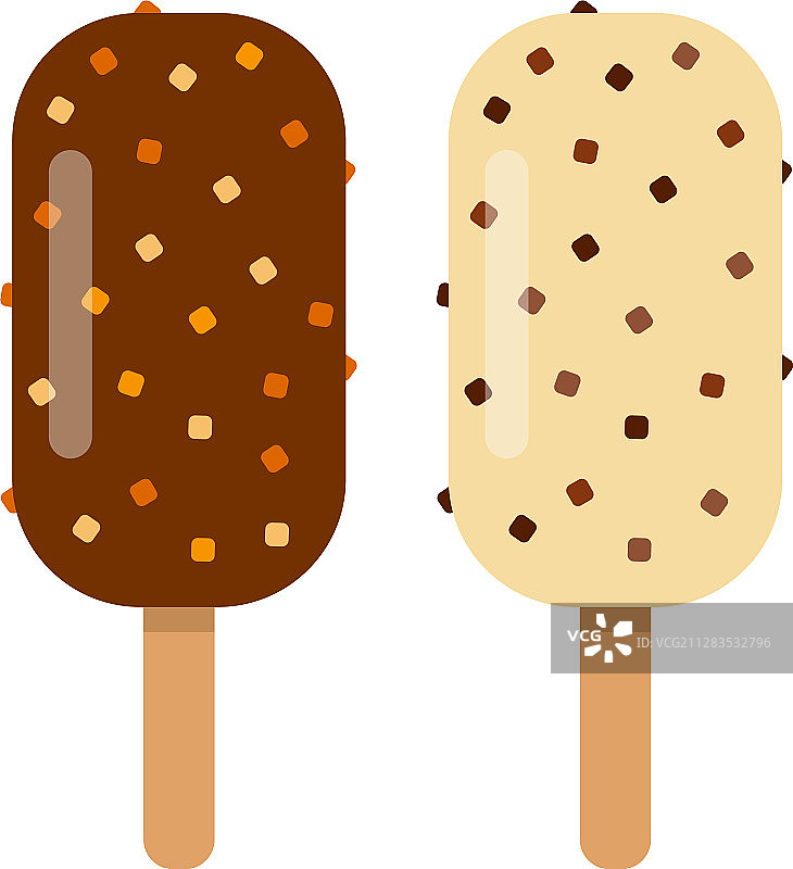 巧克力脆皮冰棒图片素材