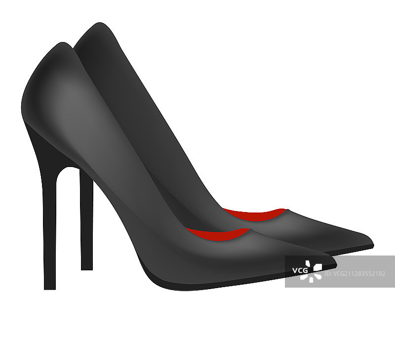 黑色细高跟鞋图片素材