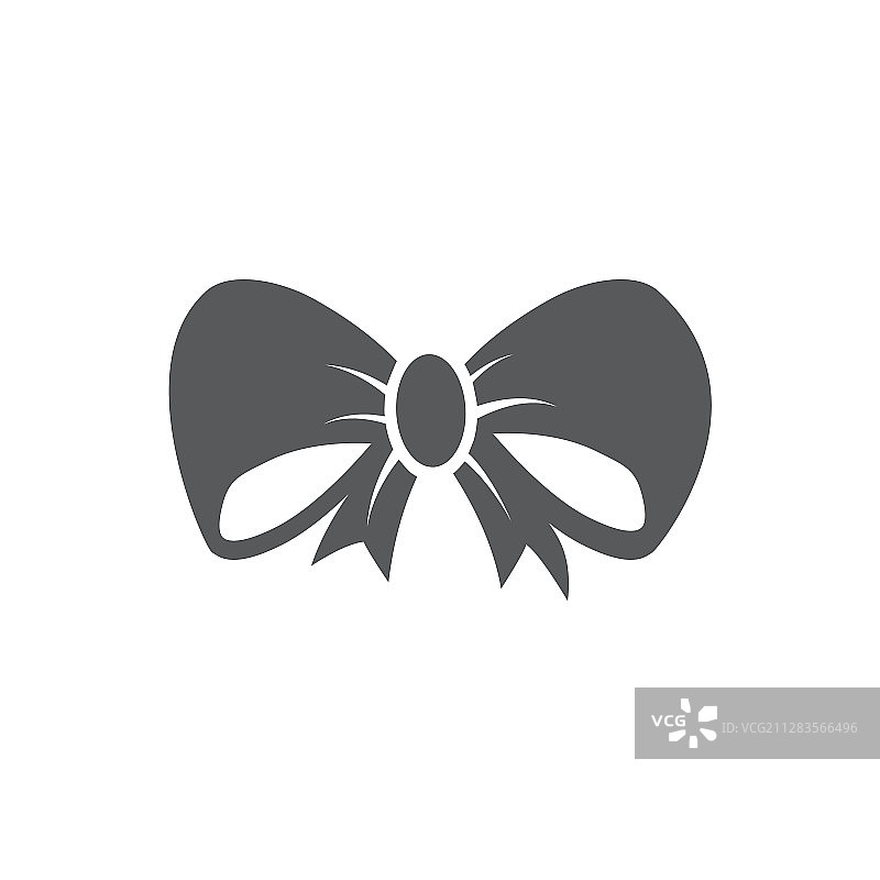 白色背景上的蝴蝶结图标图片素材