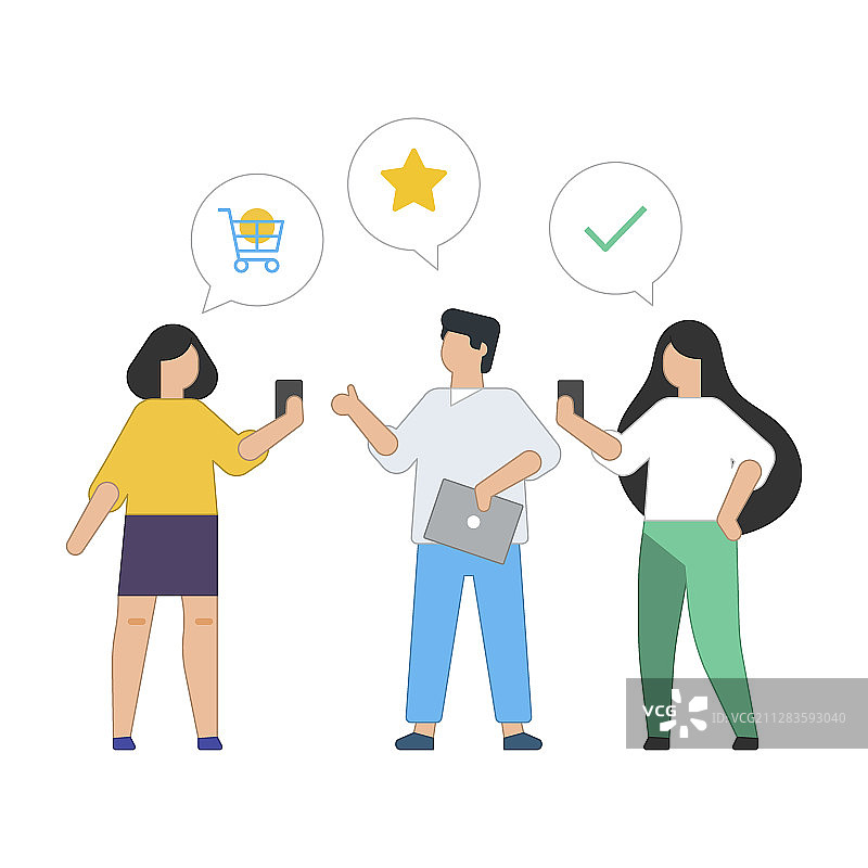 日常生活与工作概念扁平设计插画 002图片素材