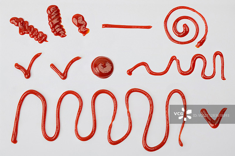 番茄酱、蛋黄酱、芥末酱图片素材