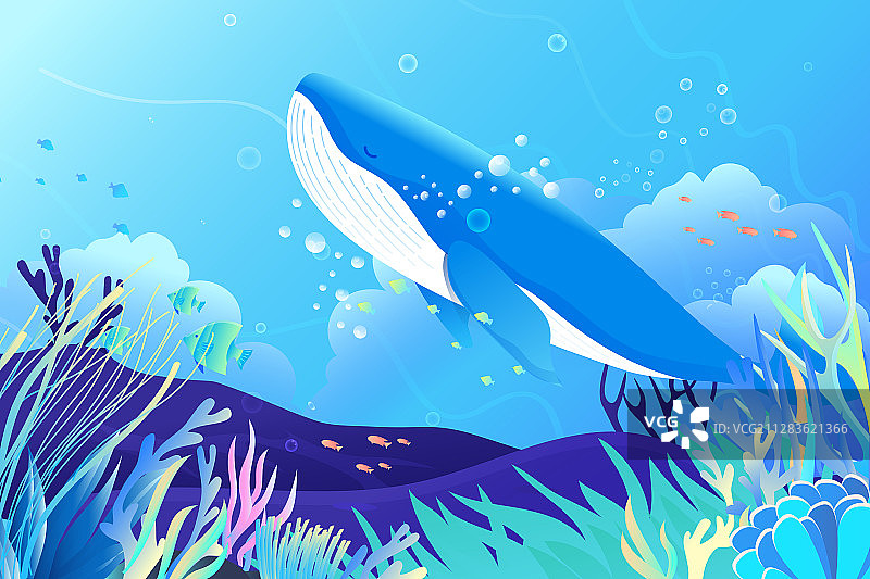 海洋日生态环境保护自然风景矢量插画图片素材