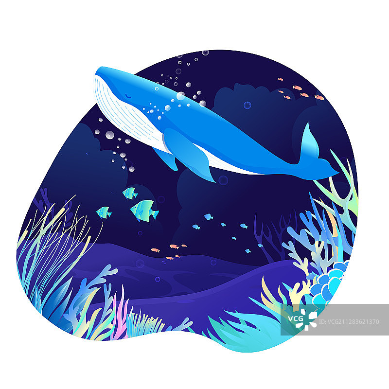 海洋日生态环境保护自然风景矢量插画图片素材