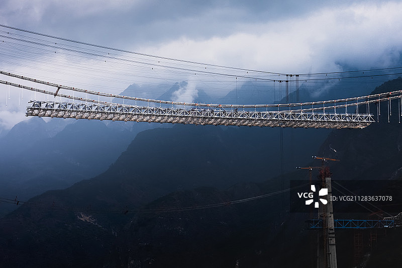虎跳峡金沙江特大桥（建设中）/ 云南丽江图片素材
