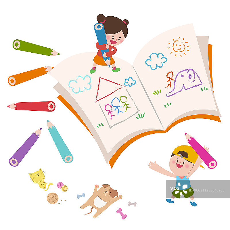 儿童节人物插图素材图片素材