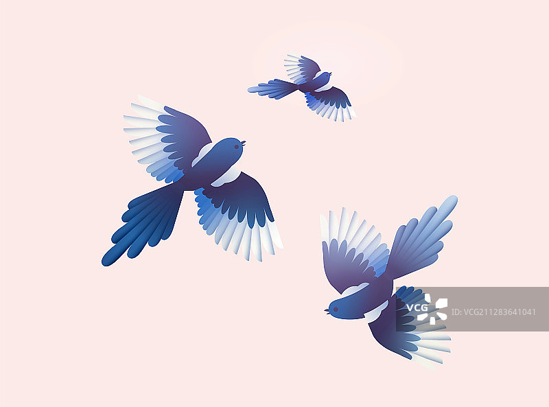 浪漫七夕喜鹊素材图片素材