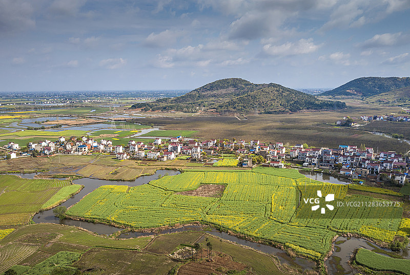 当涂桃花村新貌+马鞍山图片素材