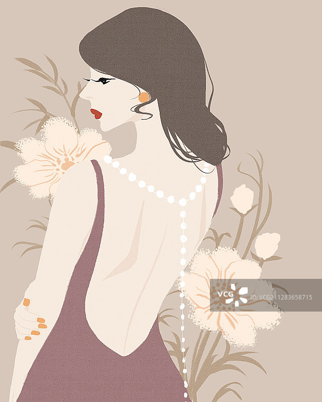 温柔女性图片素材