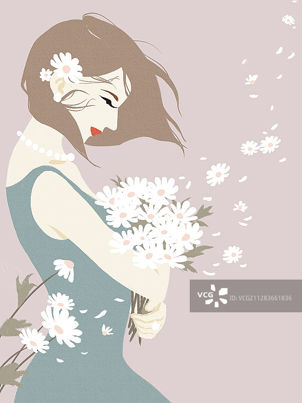 小清新女孩图片素材