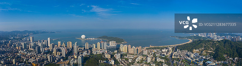 珠海市美丽湾情侣路全景图片素材