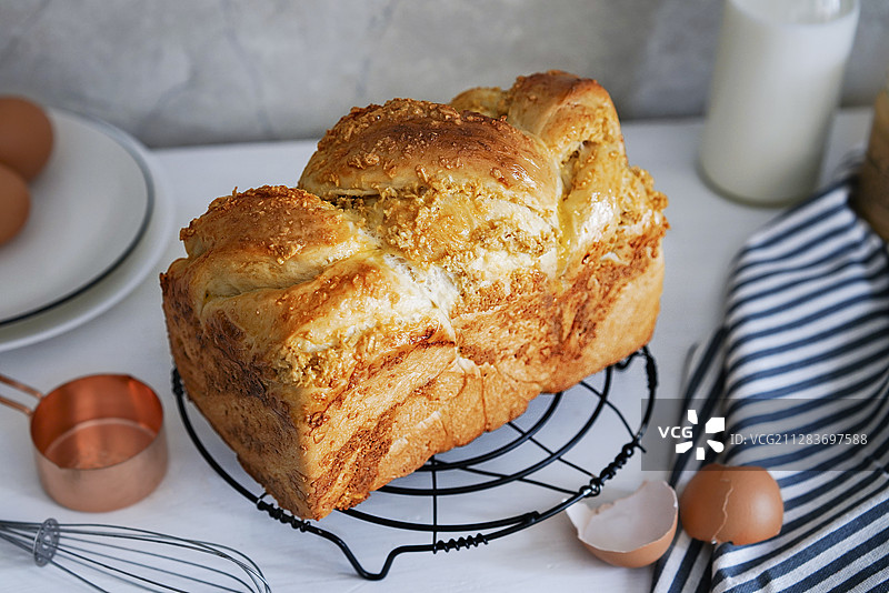 吐司面包椰蓉面包西餐早餐牛奶鸡蛋图片素材