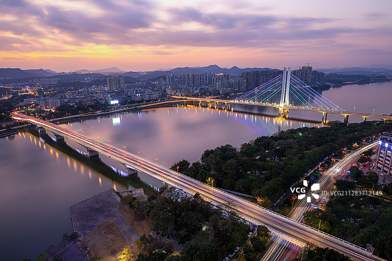 惠州双桥晚霞图片素材