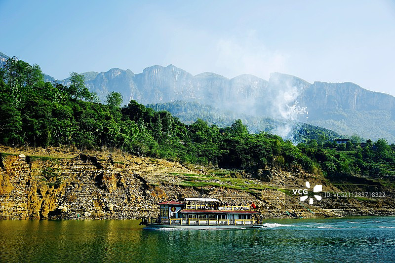 湖北恩施清江野三河风光图片素材