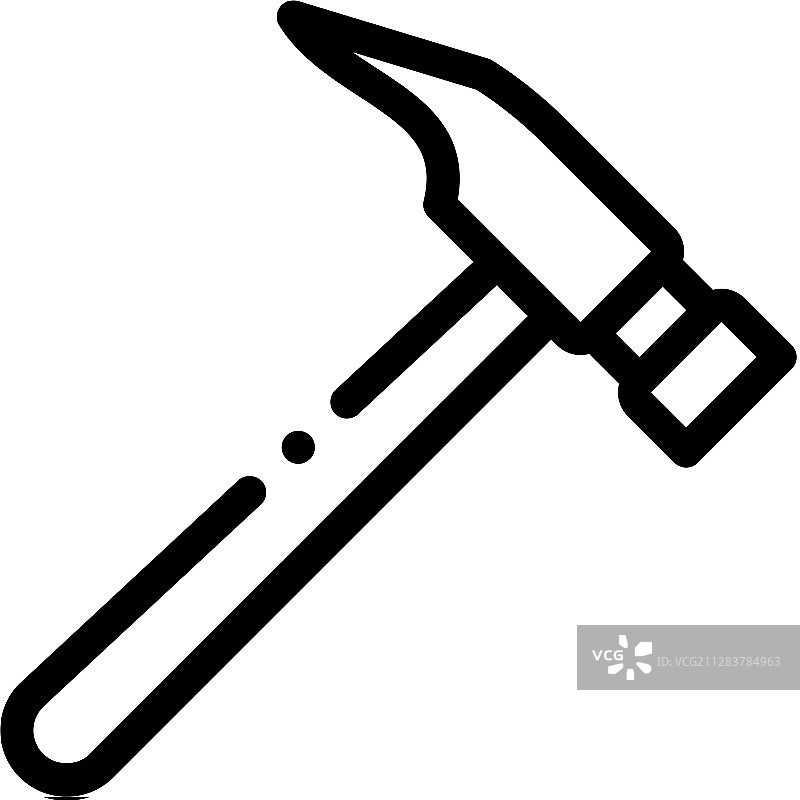 修鞋锤子图标轮廓图片素材