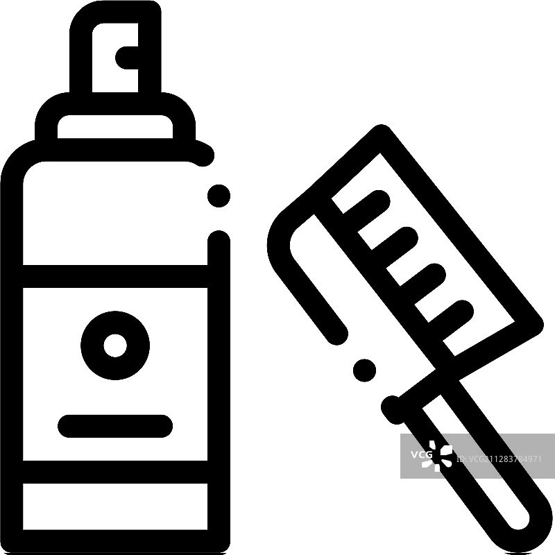 刷子配件轮廓图标图片素材