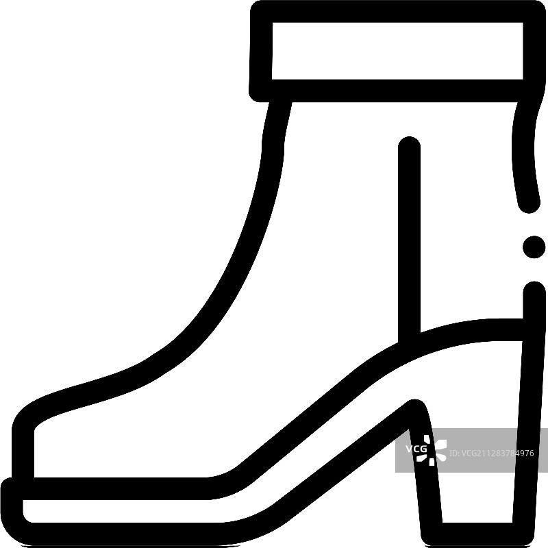 靴子鞋子图标轮廓图片素材