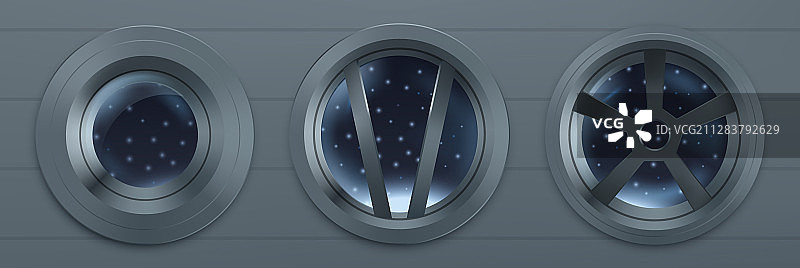 宇宙飞船金属舷窗图片素材