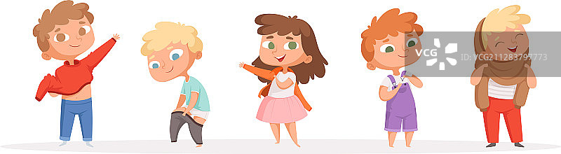 儿童换衣服穿裤子图片素材