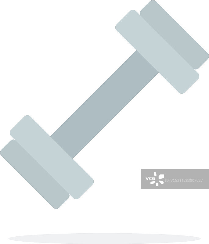 健身用铁哑铃扁平风格图标图片素材