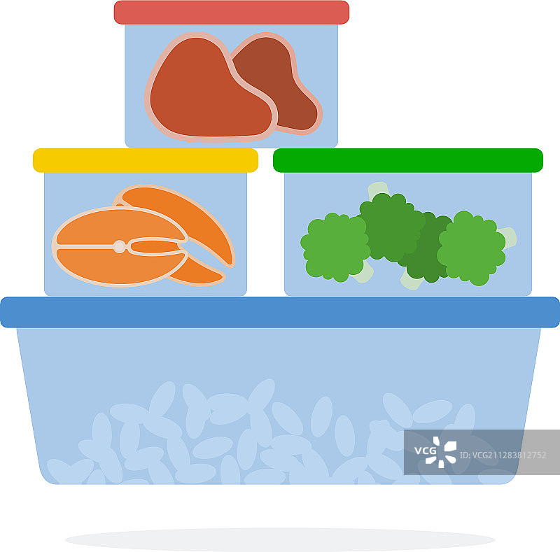 冷藏用塑料容器中的食物图片素材