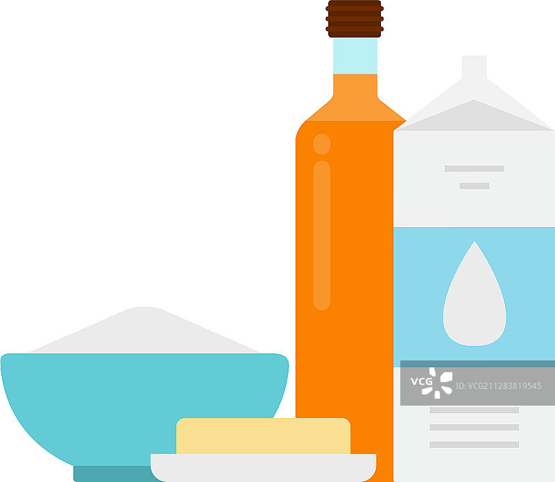 牛奶、荞麦、黄油包装图片素材