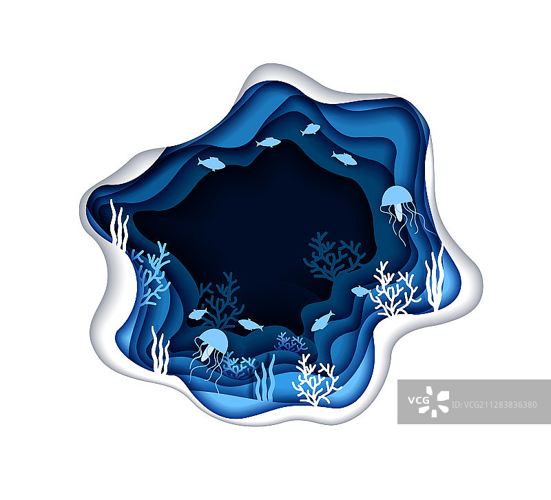 水下海洋生物鱼水母珊瑚图片素材