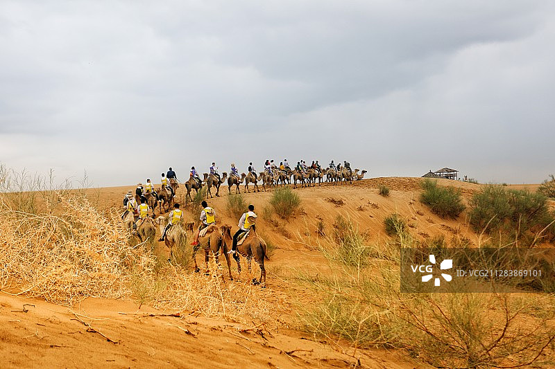 沙漠深处，驼铃声声图片素材