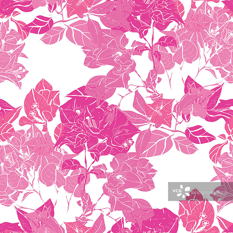 花卉无缝模式图片素材