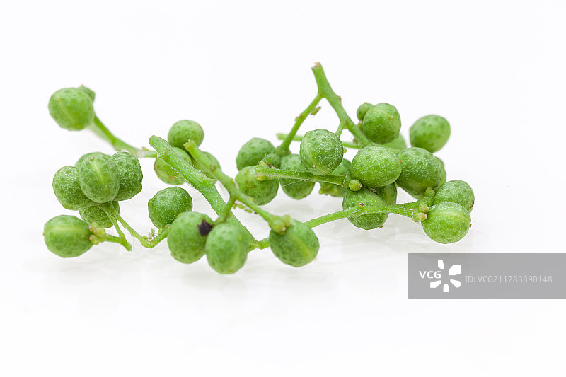 青花椒调料在白色背景上图片素材