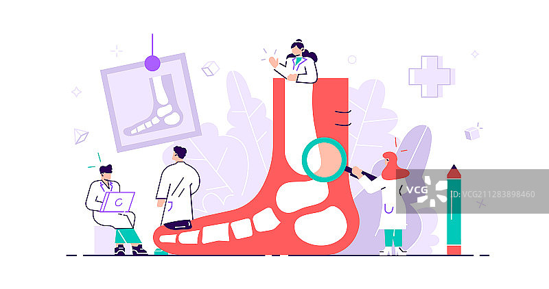 足病医学概念：脚趾创伤图片素材