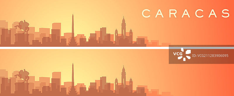 加拉加斯美丽的天际线风光banner图片素材