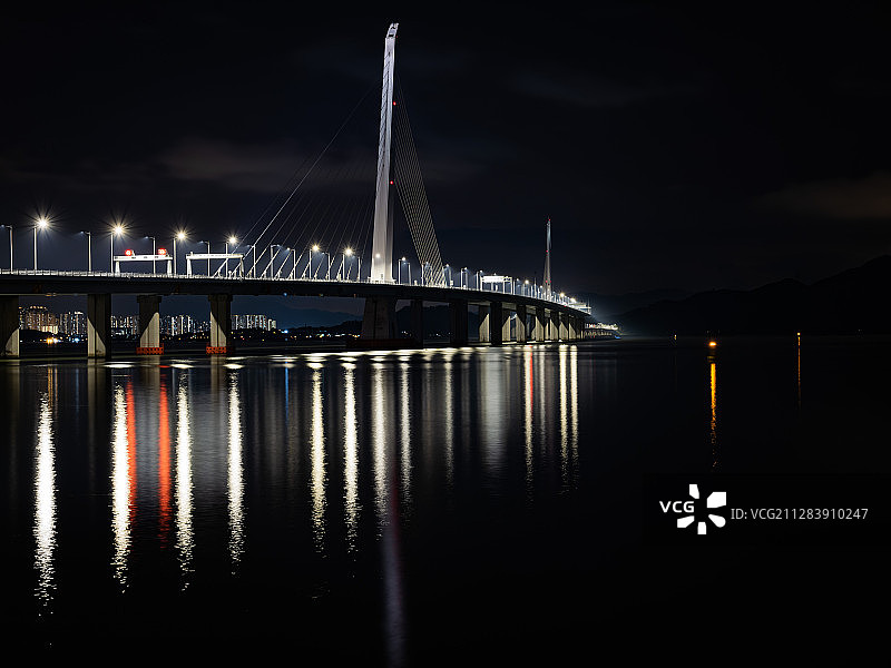 深圳湾大桥 Dark night图片素材