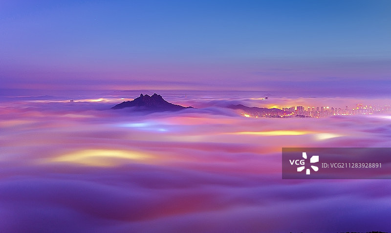 青岛平流雾图片素材