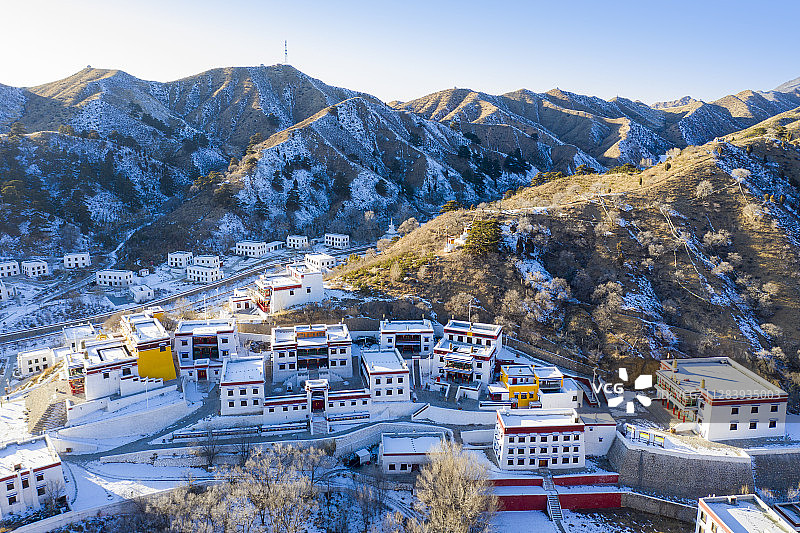 五当召雪景-包头市石拐区五当召图片素材