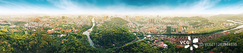 咸宁市全景图图片素材